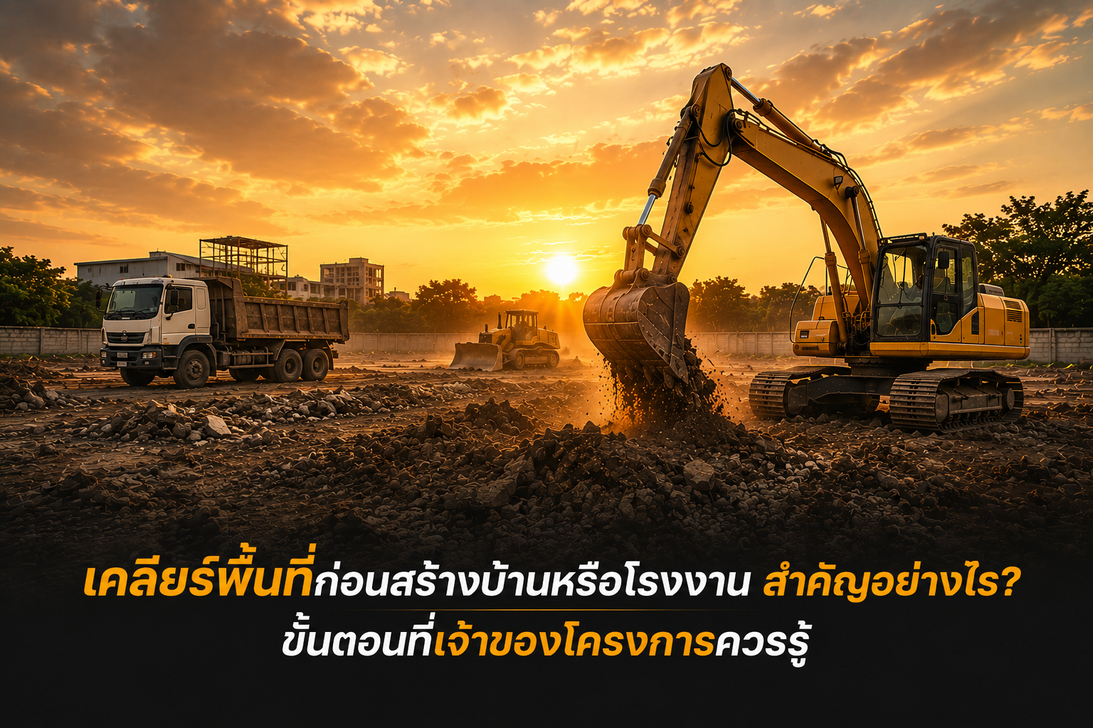เคลียร์พื้นที่ก่อนก่อสร้าง